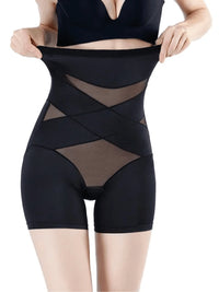 Olivia | Plus Size Shapewear High Waist Shorts Thigh Length Black