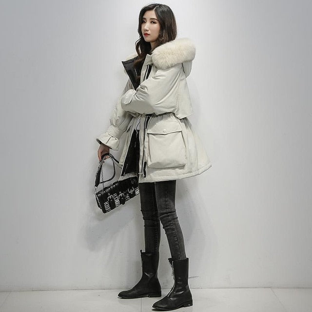 Arctic Elegance Luxe Thermal Down Jacket