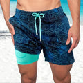 Quinton | Men's Tropical Print Lined Swim Shorts