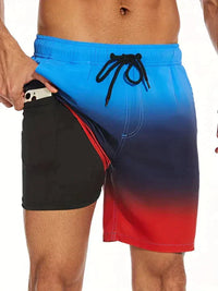 Quinton | Men's Tropical Print Lined Swim Shorts