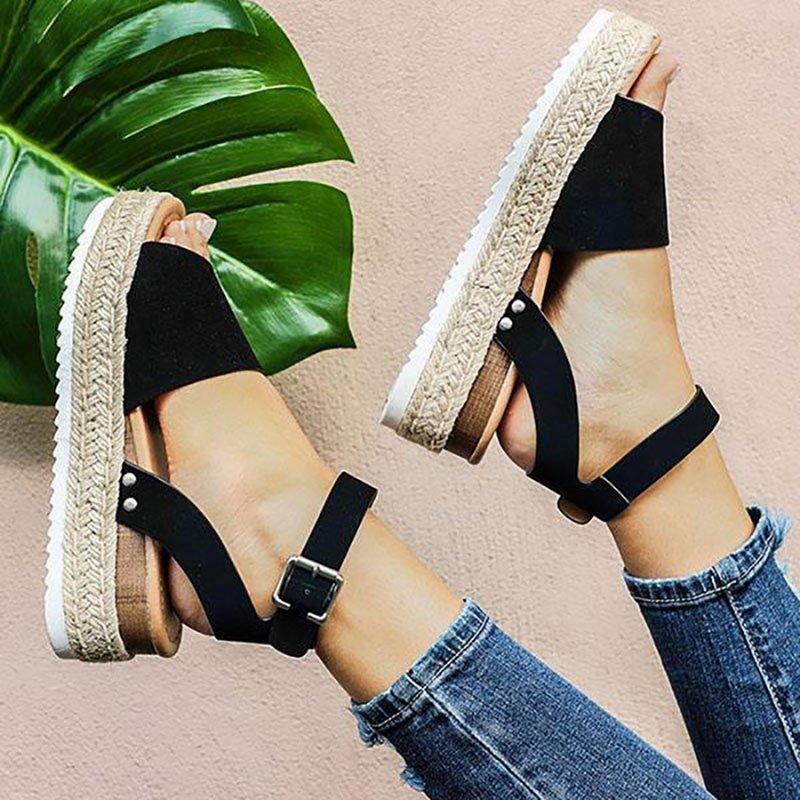 Raffine | Women's Espadrille Platform Sandal Ankle Strap