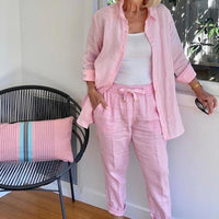 Raina | Women's Button Front Relaxed Two Piece Set