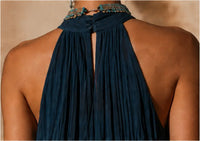 Elaine – Flowing Halter Maxi Dress
