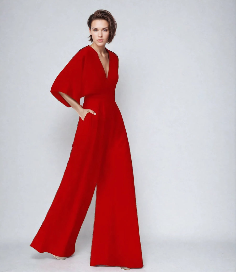 Miranda Flutter Wrap Jumpsuit