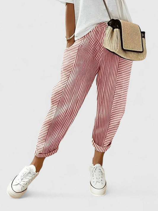 Elvira | Comfortable Pants Light Red