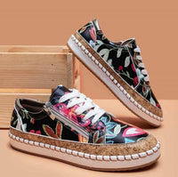 Reina | Women's Floral Embroidered Platform Sneakers