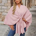 Renata | Women's Tie Front Wrap Poncho