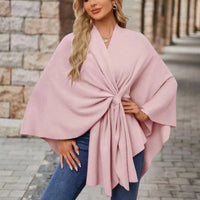 Renata | Women's Tie Front Wrap Poncho
