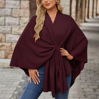 Renata | Women's Tie Front Wrap Poncho