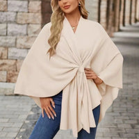 Renata | Women's Tie Front Wrap Poncho