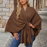Renata | Women's Tie Front Wrap Poncho