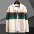 Renwick | Men's Striped Snap Button Cardigan Jacket