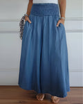 Rhea | Women's Wide Leg Elastic Waist Pants