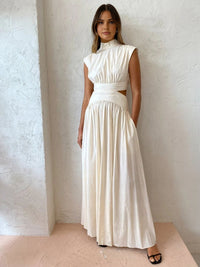 Rhiannon | Women's Mock Neck Cutout Maxi Dress