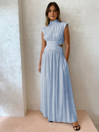 Rhiannon | Women's Mock Neck Cutout Maxi Dress