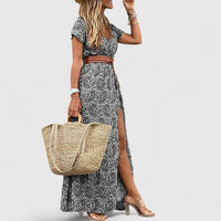 Alleta | Sophisticated Maxi Dress Gray
