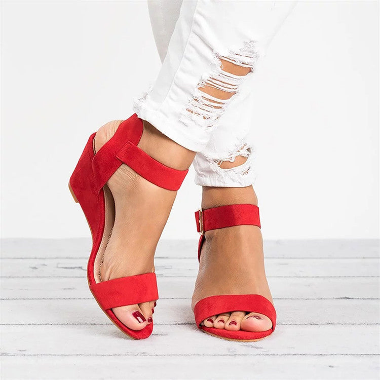 Romaine | Women's Open Toe Wedge Ankle Strap Sandals