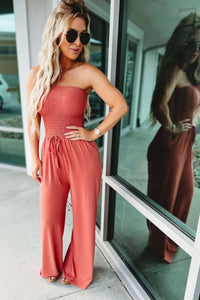 ALYA | STRAPLESS JUMPSUIT Rose