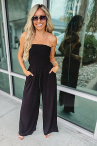 ALYA | STRAPLESS JUMPSUIT Black