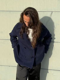 AMBER | COAT Navy