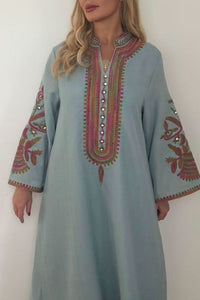 AMINA | MODERN KAFTAN Mint Green