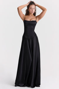 ANABELLA | LACE UP MAXI DRESS Black