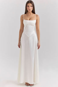 ANABELLA | LACE UP MAXI DRESS White