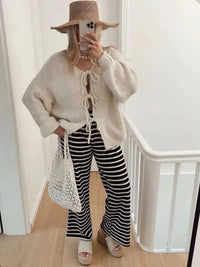 BELLA | BOW CARDIGAN beige