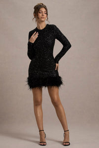 BONDE | SEQUIN MINI DRESS Black