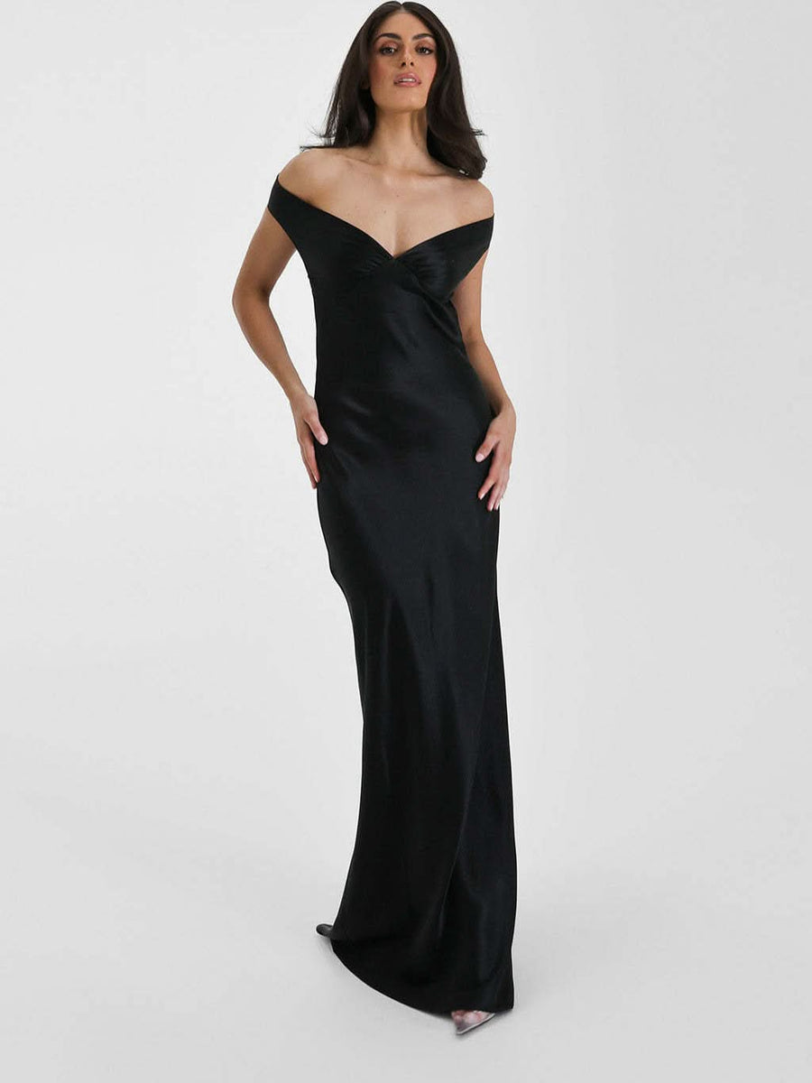 BRIDGET | GOWN MAXI DRESS Black