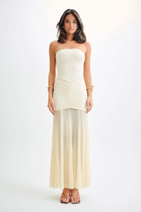 CASPIAN | OFF SHOULDER MAXI DRESS Ivory