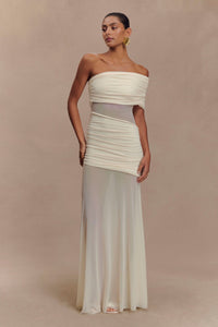 DALLAS | OFF-SHOULDER MAXI DRESS Ivory