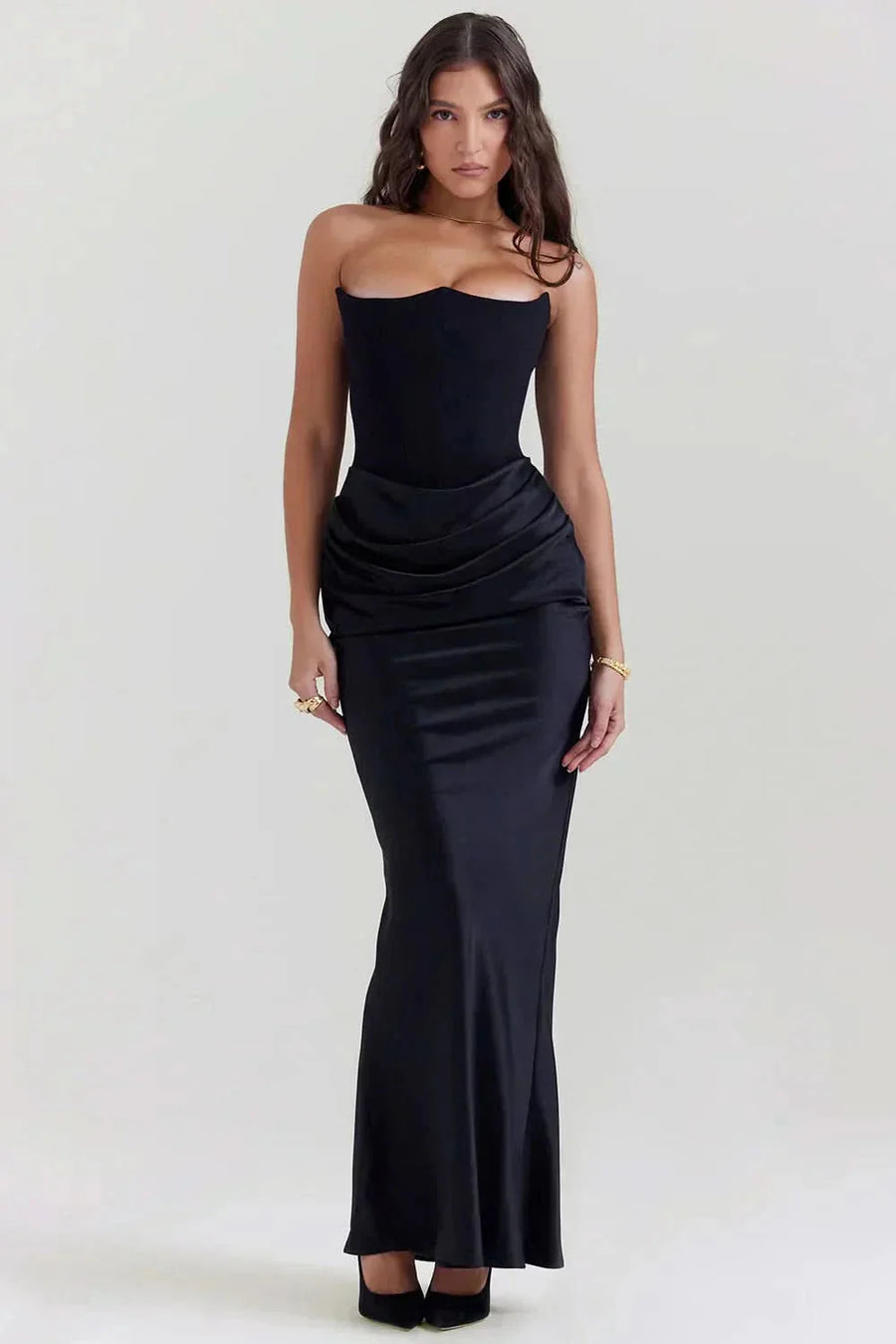 DENISE | CORSET DRESS Black