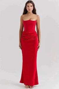 DENISE | CORSET DRESS Red