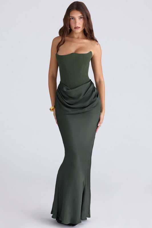 DENISE | CORSET DRESS Green