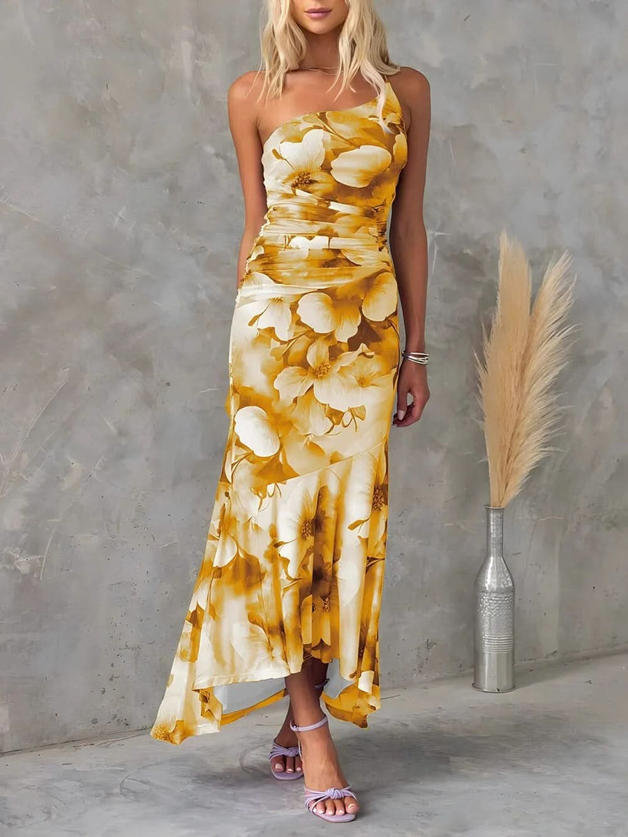 DENISE | FLORAL MAXI DRESS Yellow