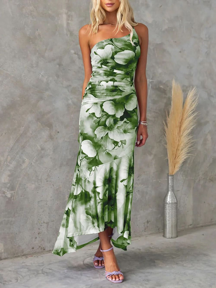 DENISE | FLORAL MAXI DRESS Green