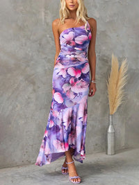 DENISE | FLORAL MAXI DRESS Purple