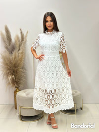DENISE | LACE DRESS White