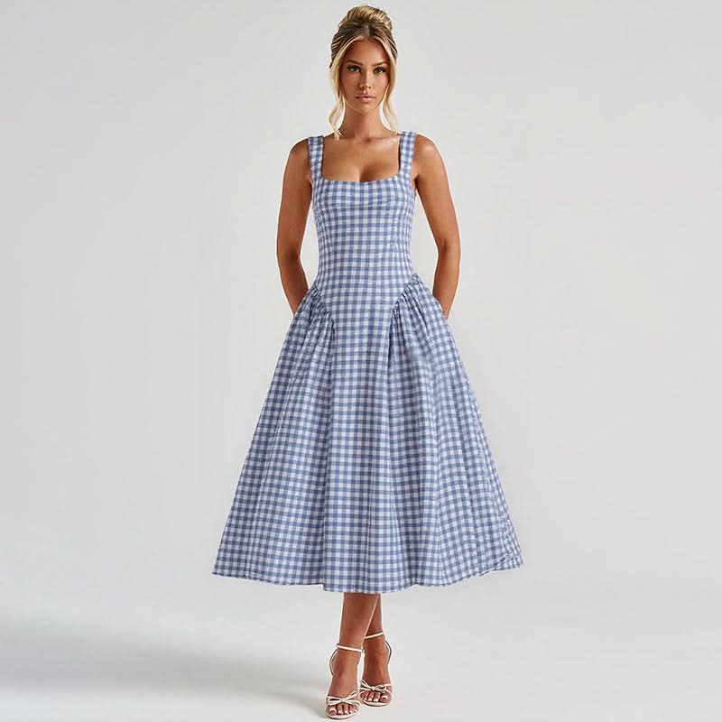 ELOWEN | MIDI DRESS Blue