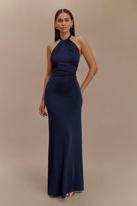ELYNA | HALTER MAXI DRESS Blue