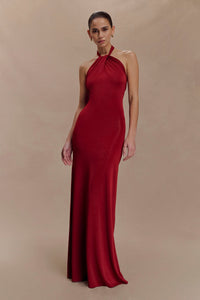 ELYNA | HALTER MAXI DRESS Red