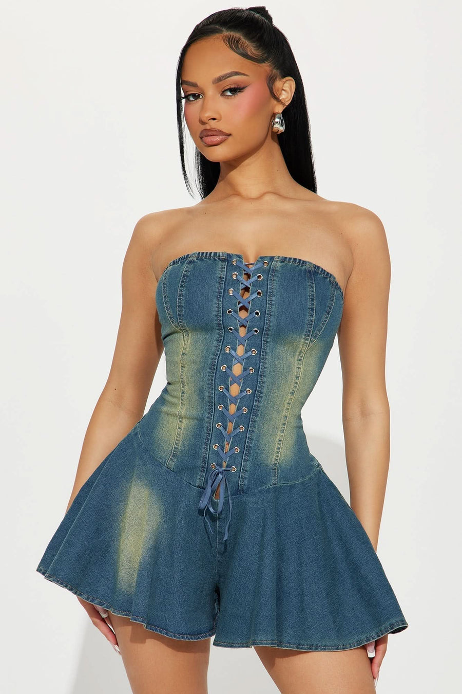 ELYSIA | DENIM ROMPER Default