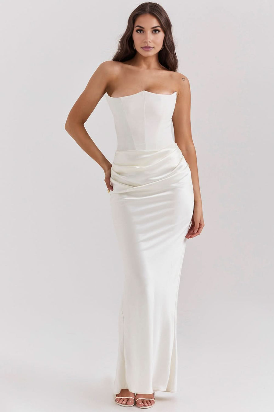 EMILIA | CORSET DRESS White