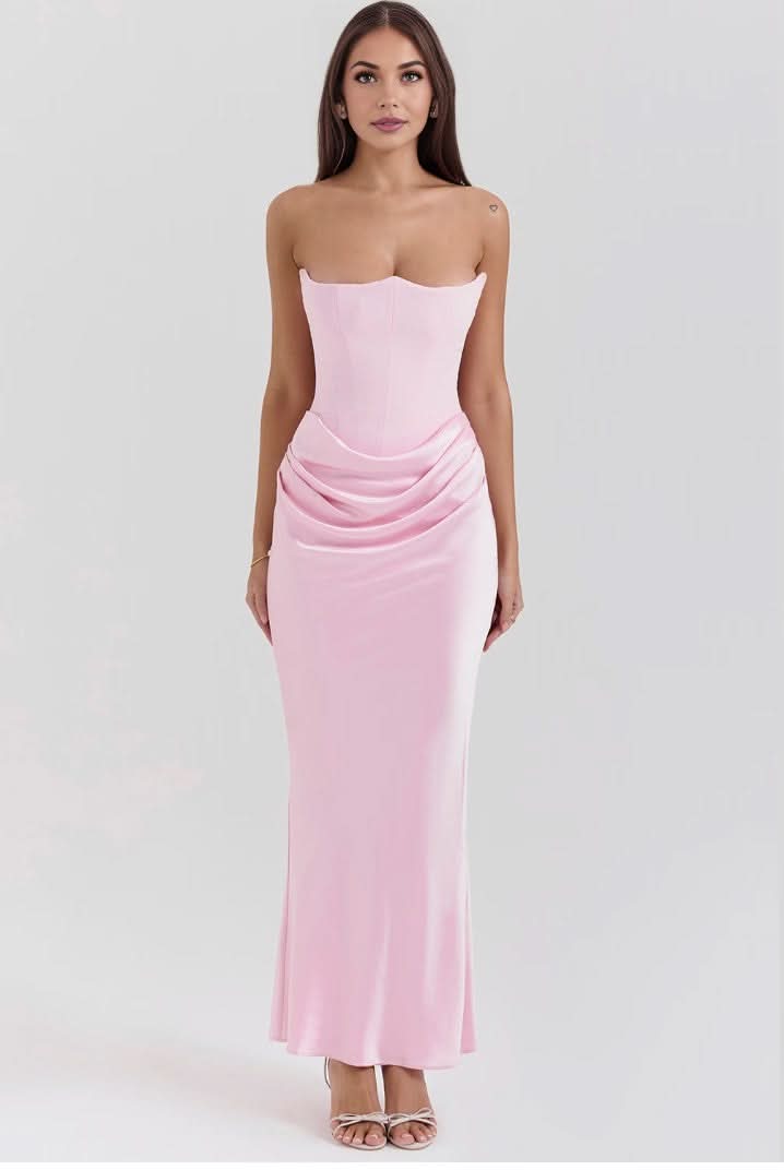 EMILIA | CORSET DRESS Soft Pink
