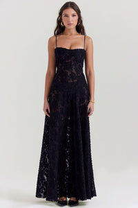 ESME | CHIFFON MAXI DRESS Black
