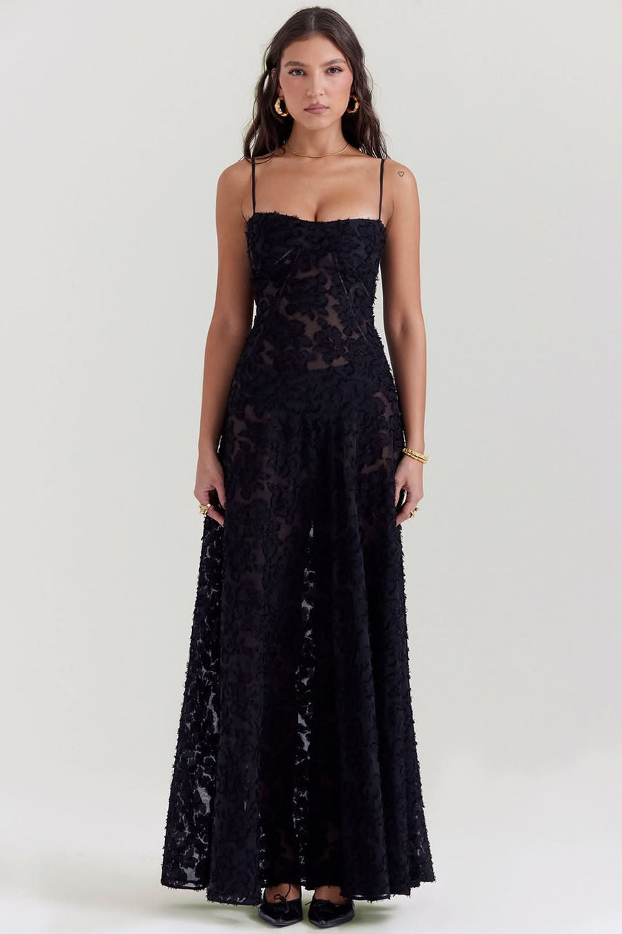 ESME | CHIFFON MAXI DRESS Black