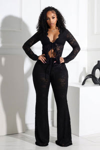 EVERLY | LACE SET Black
