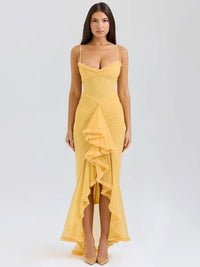 GABBI | RUFFLED MAXI DRESS Yellow