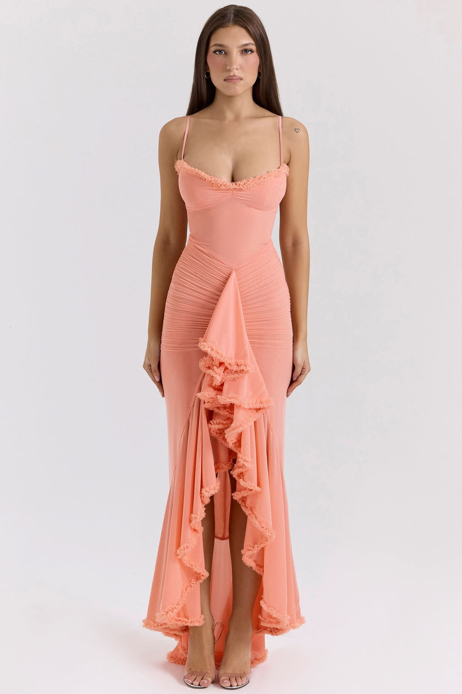 GABBI | RUFFLED MAXI DRESS Pink